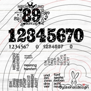 Zahlen 80-100 Plotterdatei SVG